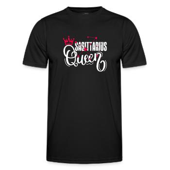 Sagittarius Sagittarius Queen Horoscope - Men's Functional T-Shirt - black - Front - AI Model Male 178 dark (178cm)