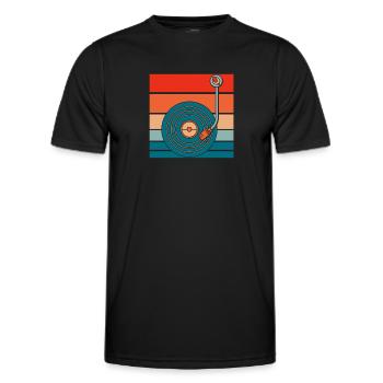 Vinyl Record Collector - Men's Functional T-Shirt - black - Front - AI Model Male 178 dark (178cm)