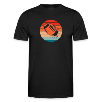 American Football - Männer Funktions-T-Shirt - Schwarz - Vorne - AI Model Male 178 dark (178cm)
