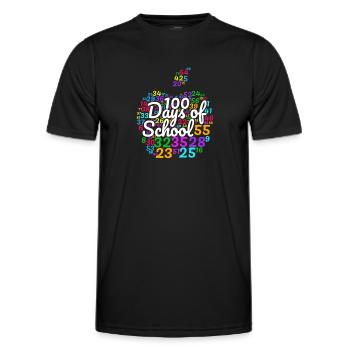 100th Day of School Costume 100 School Days - Men's Functional T-Shirt - black - Front - AI Model Male 178 dark (178cm)