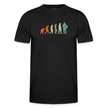 Accordéon Musicien Accordéon Accordéon Vintage Evolution - T-shirt sport Homme - noir - Devant - AI Model Male 178 dark (178cm)