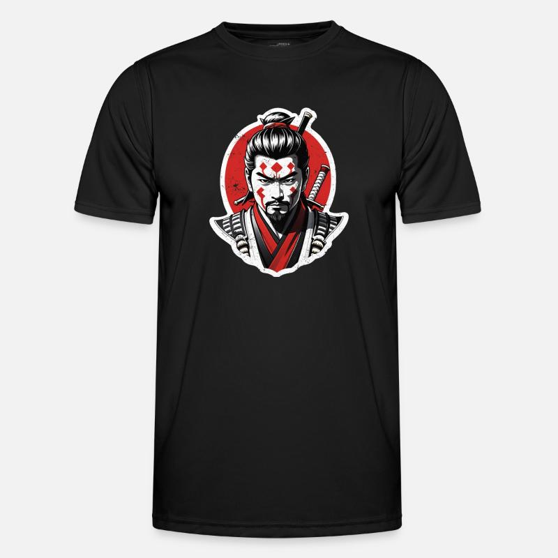 Samurai-Krieger - Japan - Dämon - Männer Funktions-T-Shirt - Schwarz