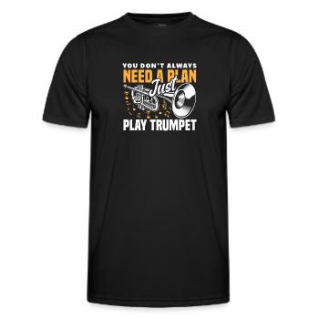 Trumpet Trumpeter Trumpet Player - Men's Functional T-Shirt - black - Front - AI Model Male 178 dark (178cm)