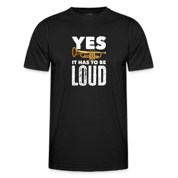 Trompete Trompeter Trompeten Spieler - Männer Funktions-T-Shirt - Schwarz - Vorne - AI Model Male 178 dark (178cm)