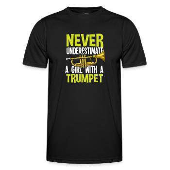 Trumpet Trumpeter Trumpet Player - Men's Functional T-Shirt - black - Front - AI Model Male 178 dark (178cm)
