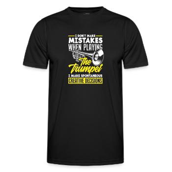 Trompete Trompeter Trompeten Spieler - Männer Funktions-T-Shirt - Schwarz - Vorne - AI Model Male 178 dark (178cm)