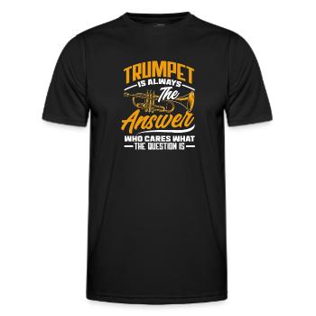 Trompete Trompeter Trompeten Spieler - Männer Funktions-T-Shirt - Schwarz - Vorne - AI Model Male 178 dark (178cm)