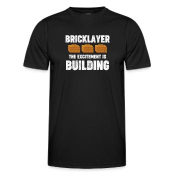 Mason: The excitement is the welding of - Men's Functional T-Shirt - black - Front - AI Model Male 178 dark (178cm)