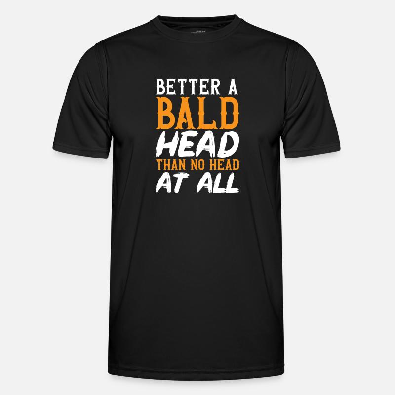 Glatze Kahlköpfigkeit Bart Glatzkopf - Männer Funktions-T-Shirt - Schwarz