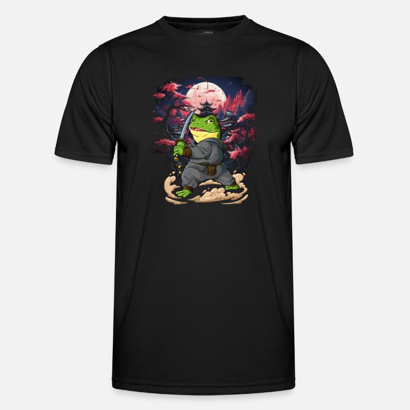 Samurai Frog - Men's Functional T-Shirt - black