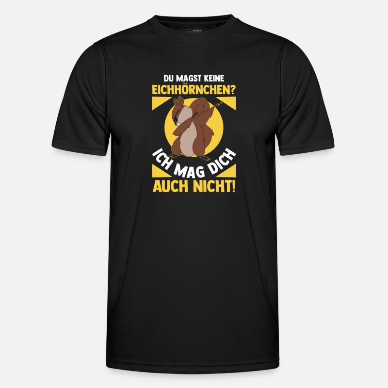 Eichhörnchen - Männer Funktions-T-Shirt - Schwarz