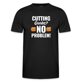 Reduce carbohydrates? No problem! Breakfast - Men's Functional T-Shirt - black - Front - AI Model Male 178 dark (178cm)