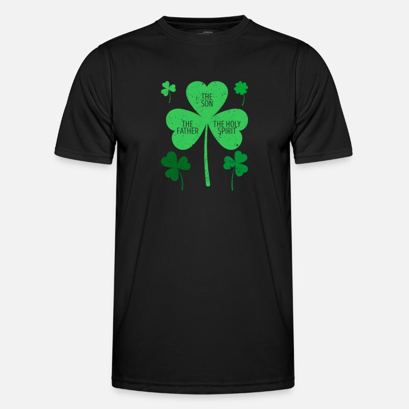 Katholisch Religiös Irisch Kleeblatt Christlich Männer Funktions-T-Shirt