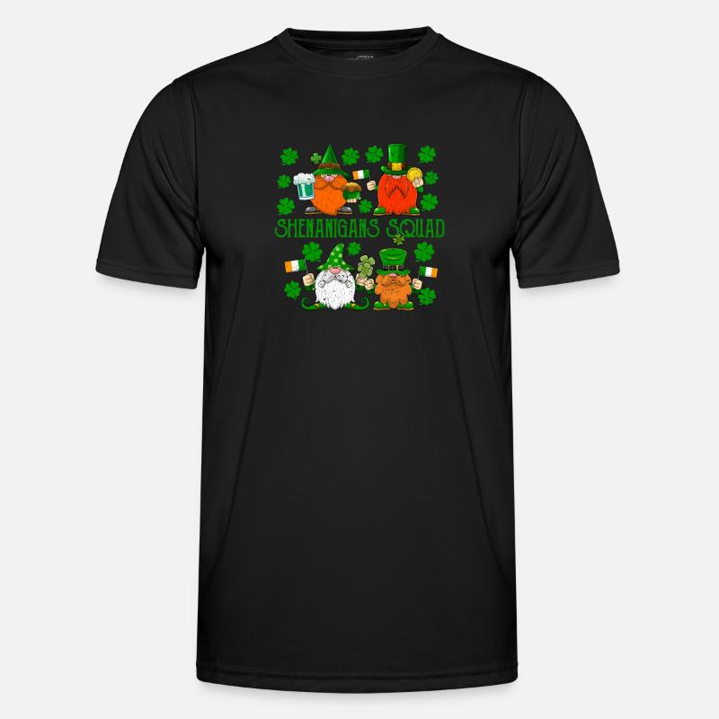 Shenanigans Squad Lucky Clover Leaf - Men's Functional T-Shirt - black