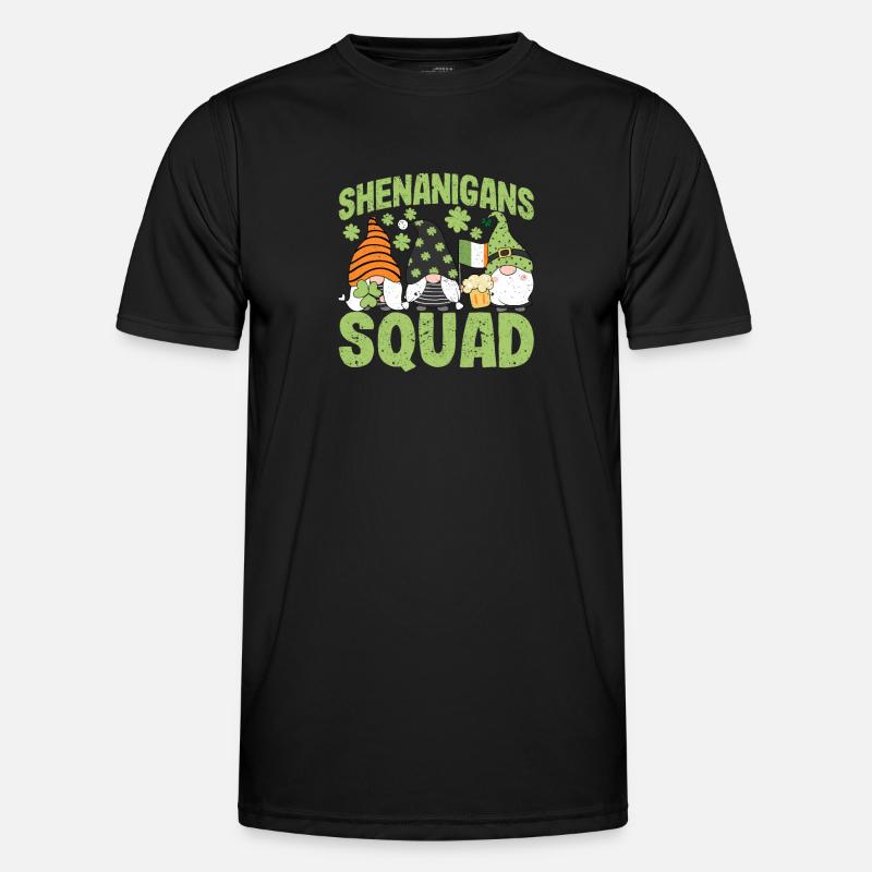 Shenanigans Squad Lucky Clover Leaf - Men's Functional T-Shirt - black