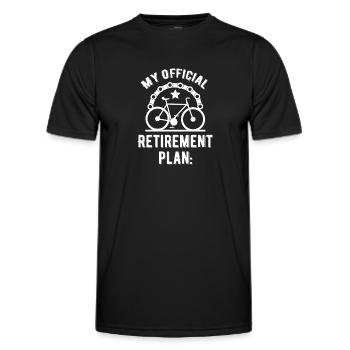 My official retirement plan for - Men's Functional T-Shirt - black - Front - AI Model Male 178 dark (178cm)