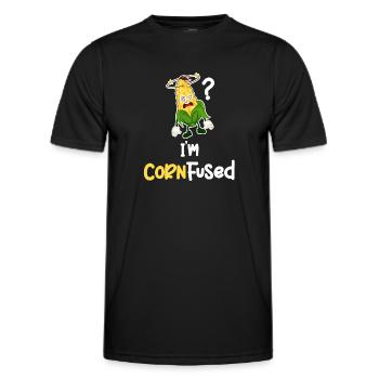I'm Corn Fusion Corn Puns Agriculture - Men's Functional T-Shirt - black - Front - AI Model Male 178 dark (178cm)