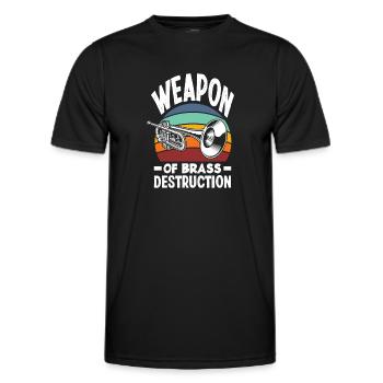 Trompete Trompeter Trompeten Spieler - Männer Funktions-T-Shirt - Schwarz - Vorne - AI Model Male 178 dark (178cm)