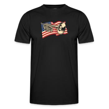 Trompete Trompeter Trompeten Spieler - Männer Funktions-T-Shirt - Schwarz - Vorne - AI Model Male 178 dark (178cm)