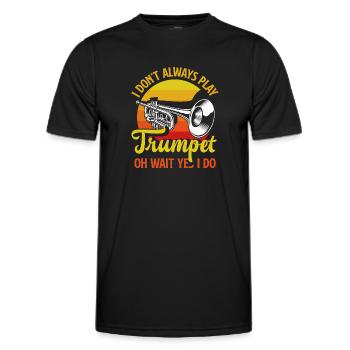 Trompete Trompeter Trompeten Spieler - Männer Funktions-T-Shirt - Schwarz - Vorne - AI Model Male 178 dark (178cm)