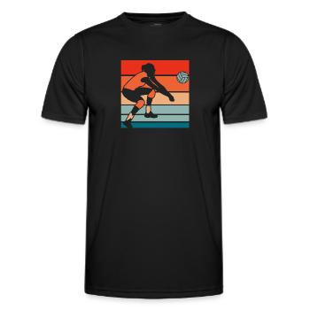 Volley-ball Volley-ball - T-shirt sport Homme - noir - Devant - AI Model Male 178 dark (178cm)