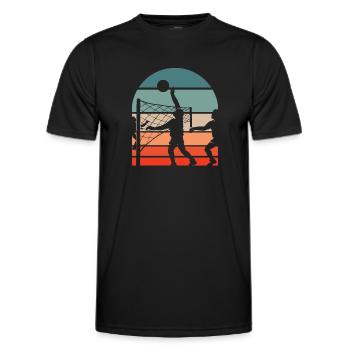 Volleyball Volleyballer - Männer Funktions-T-Shirt - Schwarz - Vorne - AI Model Male 178 dark (178cm)