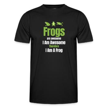 Les grenouilles sont géniales. Je suis génial, - T-shirt sport Homme - noir - Devant - AI Model Male 178 dark (178cm)