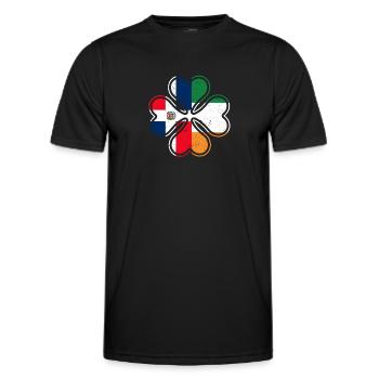 Irish Dominican Flag Ireland Shamrock - Men's Functional T-Shirt - black - Front - AI Model Male 178 dark (178cm)