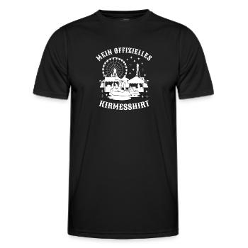 Kirmesshirt Jahrmarkt Volksfest Rummelplatz - Männer Funktions-T-Shirt - Schwarz - Vorne - AI Model Male 178 dark (178cm)