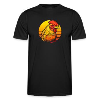 Huhn Henne - Männer Funktions-T-Shirt - Schwarz - Vorne - AI Model Male 178 dark (178cm)
