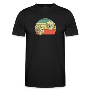 Fitness - Männer Funktions-T-Shirt - Schwarz - Vorne - AI Model Male 178 dark (178cm)