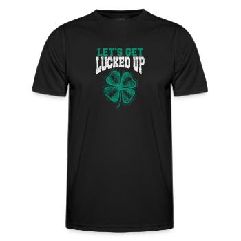 Soyons chanceux, trèfle irlandais - T-shirt sport Homme - noir - Devant - AI Model Male 178 dark (178cm)