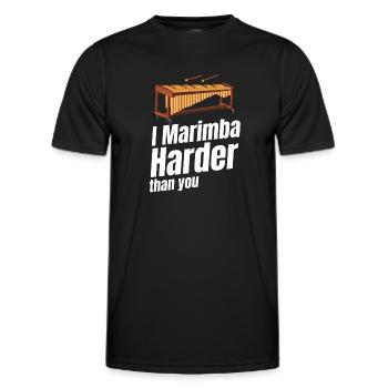 I Marimba Harder Than You Orchester Posaune - Männer Funktions-T-Shirt - Schwarz - Vorne - AI Model Male 178 dark (178cm)