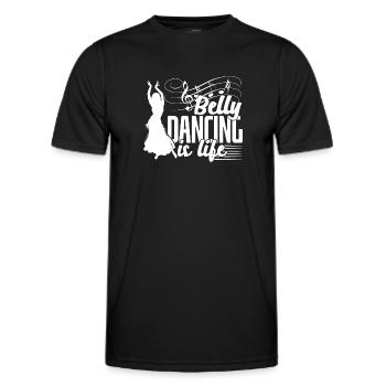 Belly Dancer Belly Dancing Is Life - Men's Functional T-Shirt - black - Front - AI Model Male 178 dark (178cm)