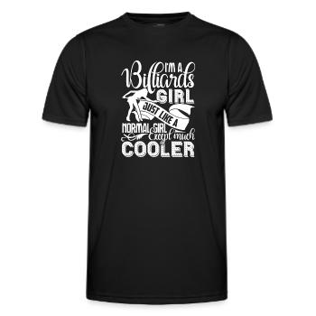 Billiards Billiards Girl Is Cooler - Men's Functional T-Shirt - black - Front - AI Model Male 178 dark (178cm)