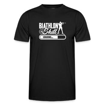 Biathlon Biathlon Skill Loading - Men's Functional T-Shirt - black - Front - AI Model Male 178 dark (178cm)