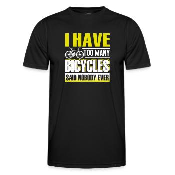 Bicycle I Have Too Many Bicycles - Men's Functional T-Shirt - black - Front - AI Model Male 178 dark (178cm)