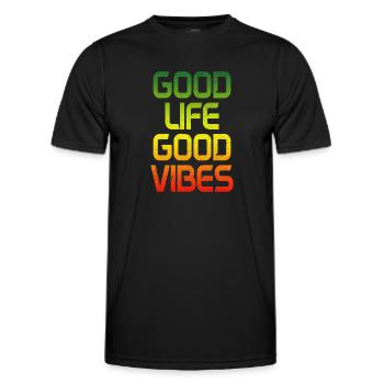 Reggae Musik Rastafari Jamaika - Männer Funktions-T-Shirt - Schwarz - Vorne - AI Model Male 178 dark (178cm)