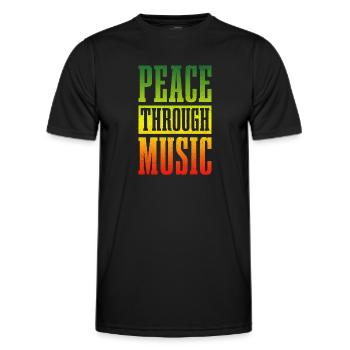 Reggae Musik Rastafari Jamaika - Männer Funktions-T-Shirt - Schwarz - Vorne - AI Model Male 178 dark (178cm)