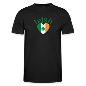 Patriotic Irish Flag Ireland Shamrock - Men's Functional T-Shirt - black - Front - AI Model Male 178 dark (178cm)