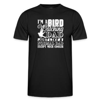 Birdwatching Birdwatching Dad Is Cooler - Men's Functional T-Shirt - black - Front - AI Model Male 178 dark (178cm)