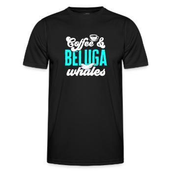 Weißwal Beluga Wal - Männer Funktions-T-Shirt - Schwarz - Vorne - AI Model Male 178 dark (178cm)
