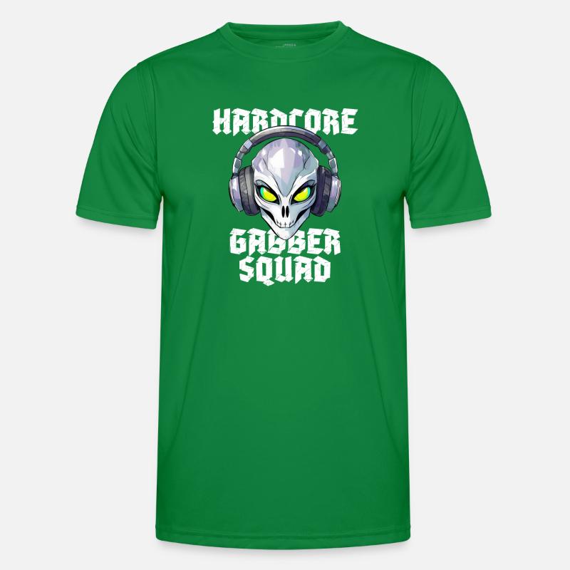 Hardcore Gabber Squad Alien Rave Men's Functional T-Shirt