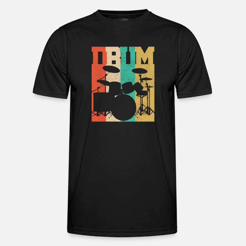Drummer Drummer Drum Gift - Men's Functional T-Shirt - black