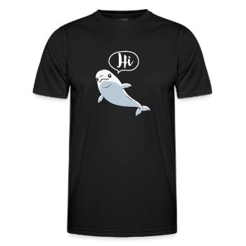 Weißwal Beluga Wal - Männer Funktions-T-Shirt - Schwarz - Vorne - AI Model Male 178 dark (178cm)