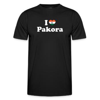 Indisch Indisch Essen Pakora Erbe - Männer Funktions-T-Shirt - Schwarz - Vorne - AI Model Male 178 dark (178cm)