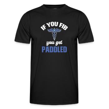 Si vous fib, vous serez pagayé drôle emt - T-shirt sport Homme - noir - Devant - AI Model Male 178 dark (178cm)