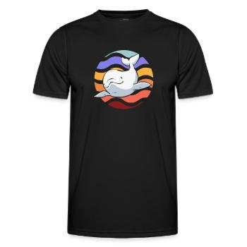 Weißwal Beluga Wal - Männer Funktions-T-Shirt - Schwarz - Vorne - AI Model Male 178 dark (178cm)