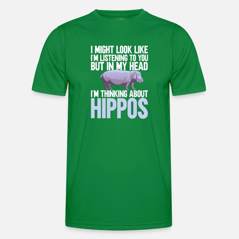 Flusspferd Nilpferd Männer Funktions-T-Shirt