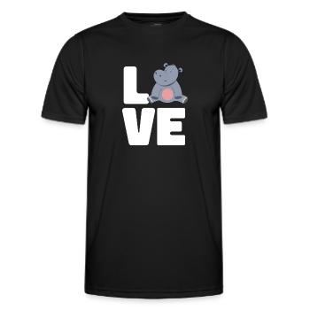Hippopotame Hippopotame - T-shirt sport Homme - noir - Devant - AI Model Male 178 dark (178cm)